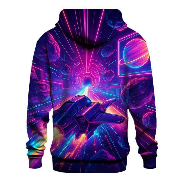 Retro Neon Warp Drive graphic hoodies