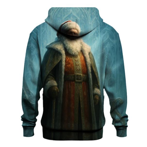 Frosted Sentinel Santa printed hoodies
