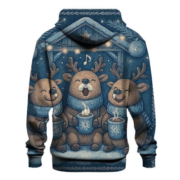 Reindeer Hot Cocoa Choir zip-up hoodies