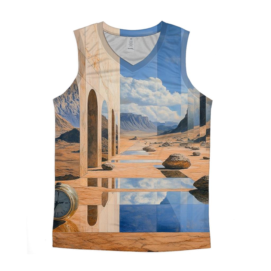 Dali Inspired Desert Dreams cotton sleeveless tops
