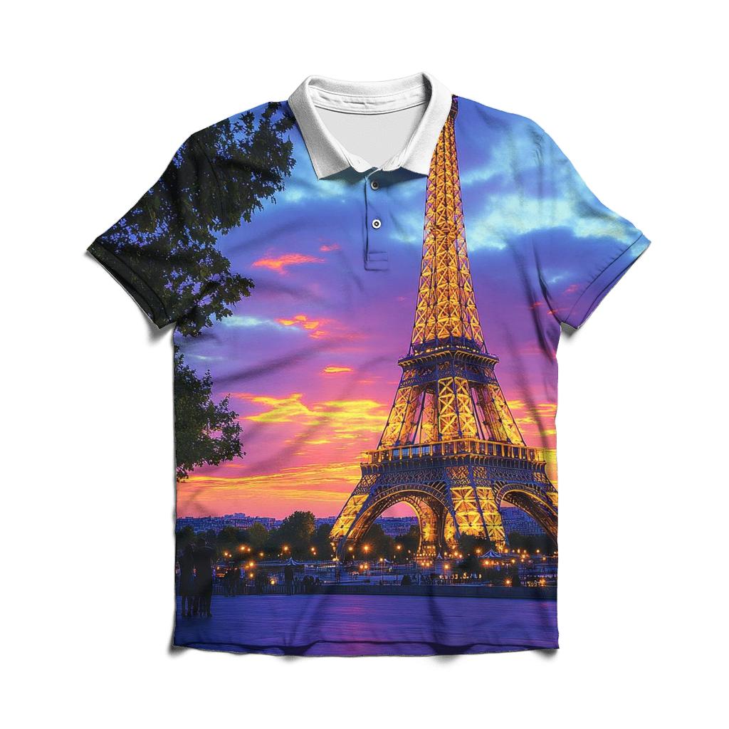 Eiffel Tower - Paris embroidered polo tops