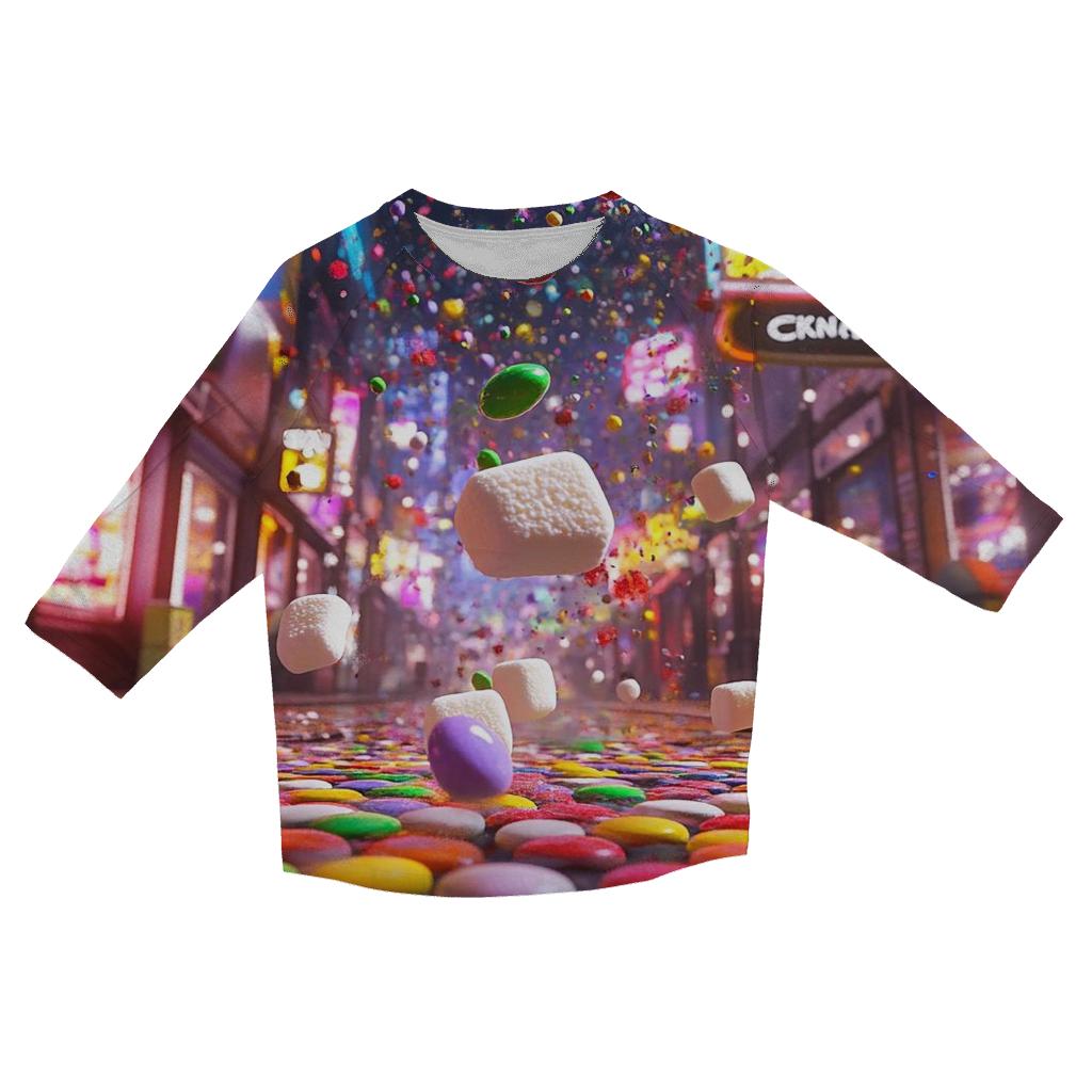 Skittle Meteor Shower trendy 3/4 sleeve tops