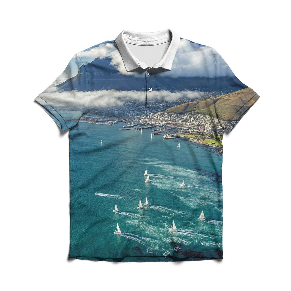 Table Mountain - Cape Town classic pique polos