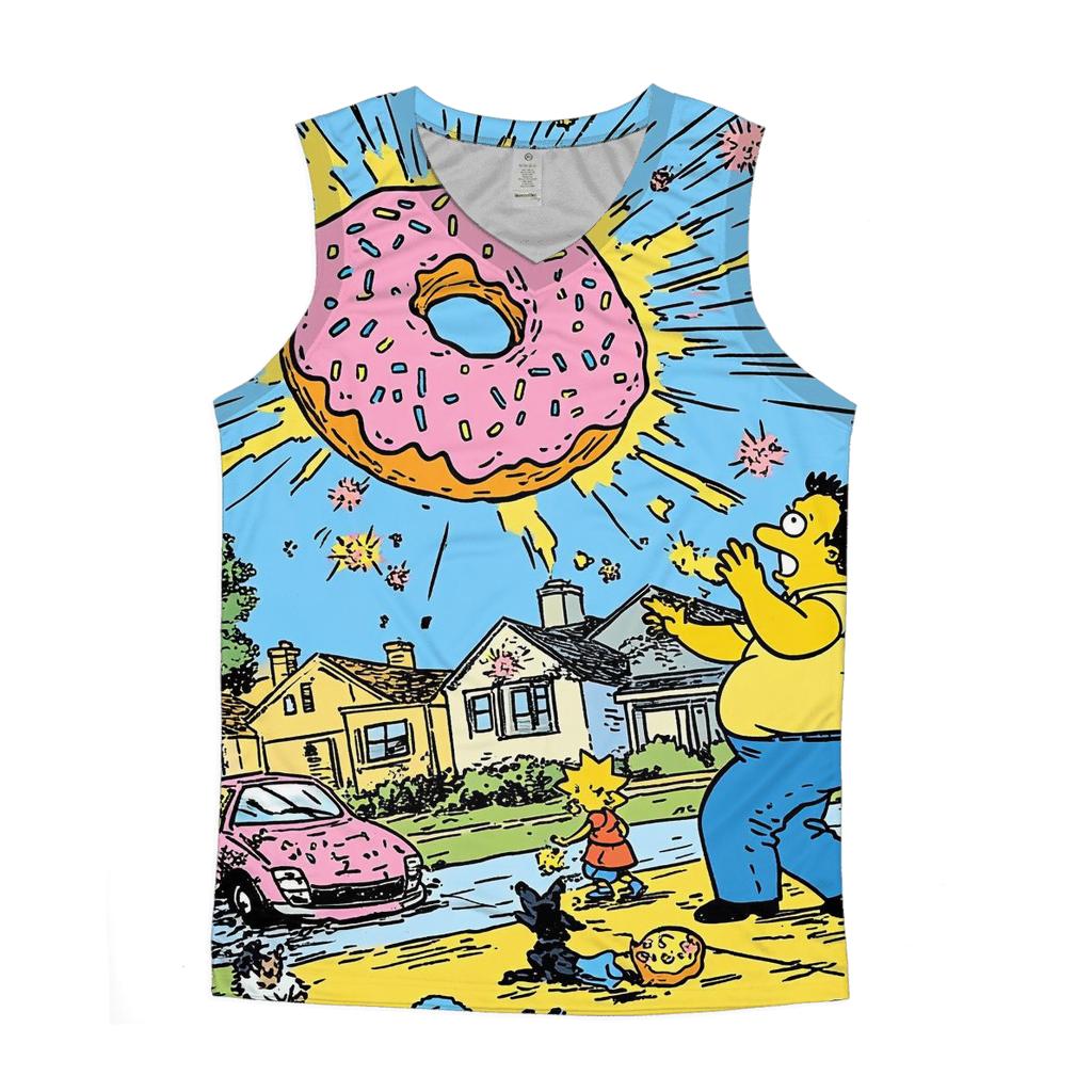 Donut Riot On Evergreen Terrace sports performance tank tops