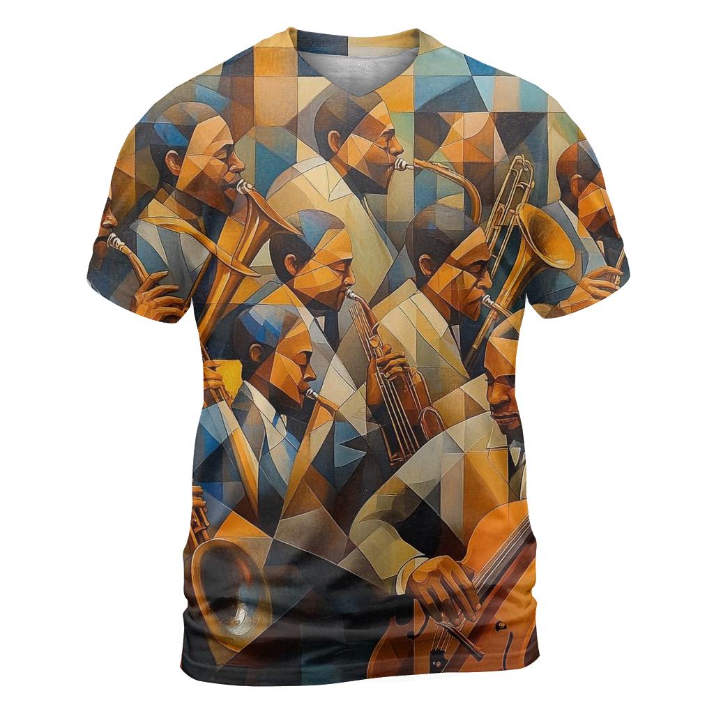 Picasso Inspired Abstract Musicians custom all-over print shirts