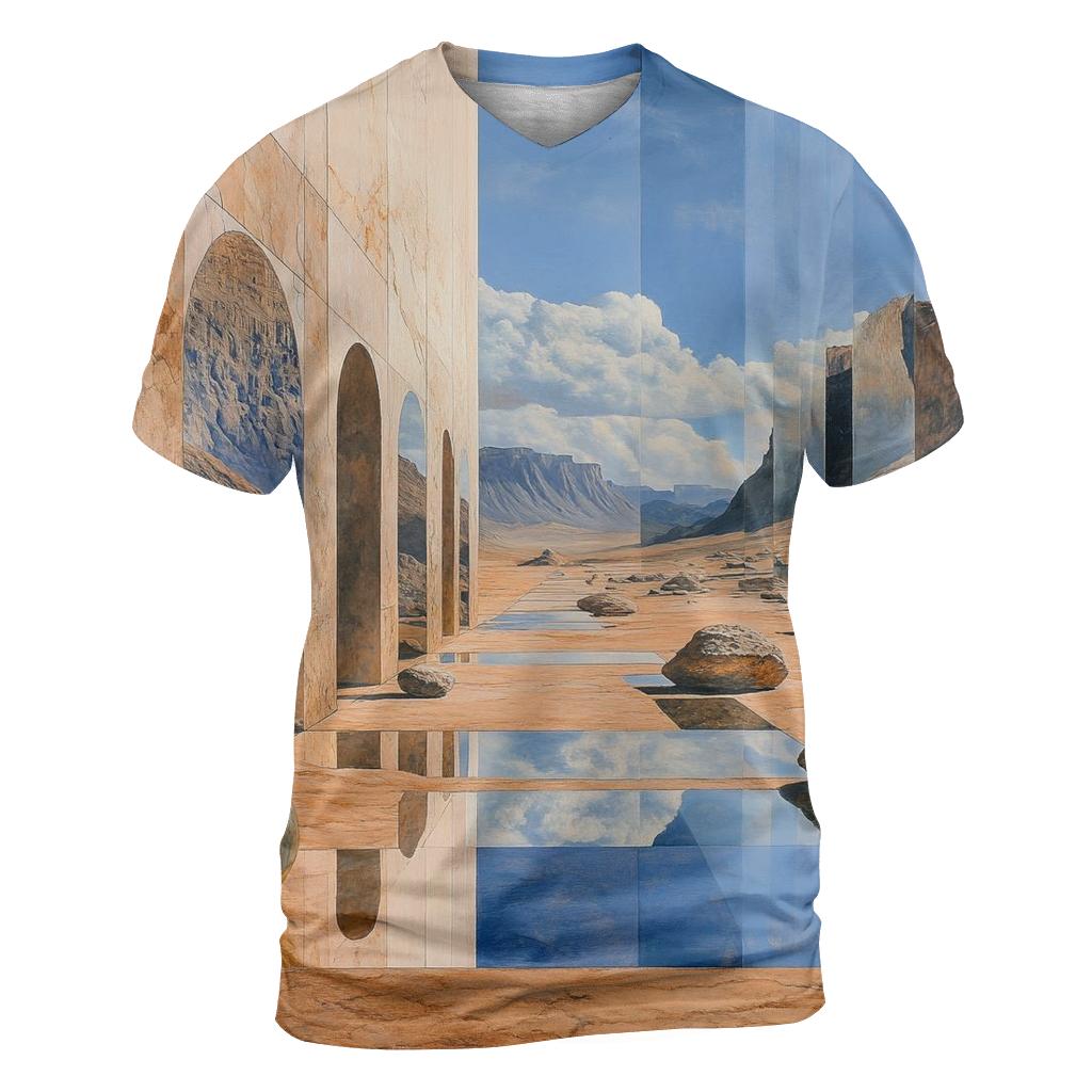 Dali Inspired Desert Dreams creative print fashion shirts