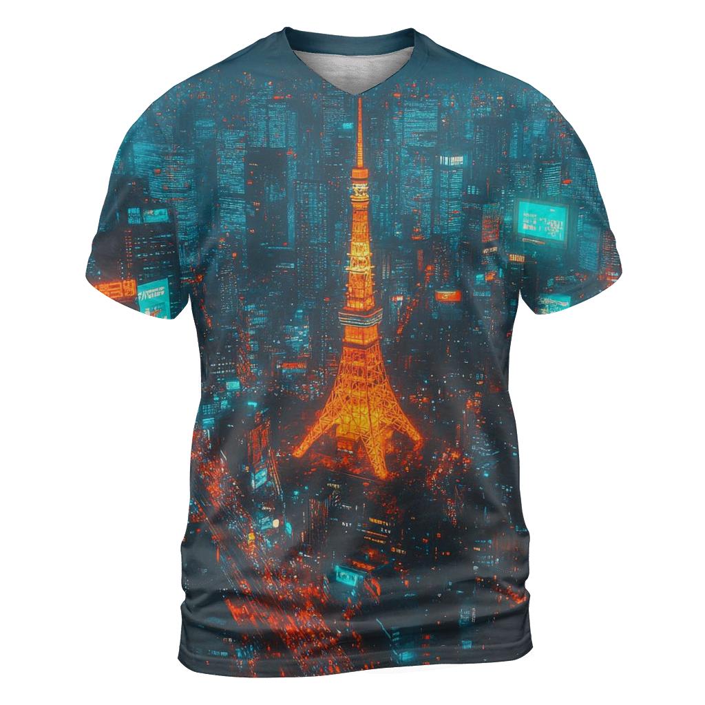 Tokyo Tower - Tokyo unique graphic print tees