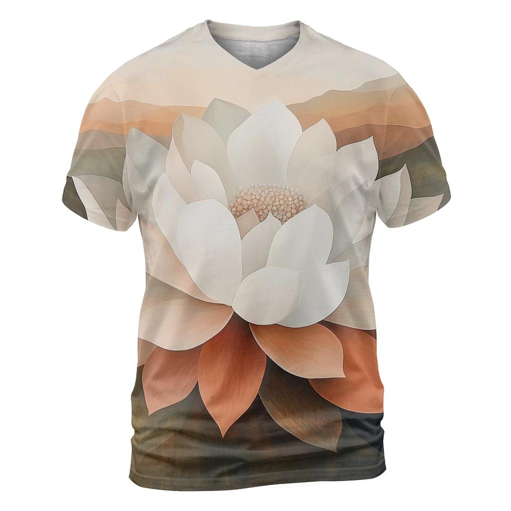 Georgia OKeeffe Inspired Desert Flowers trendy printed shirt styles