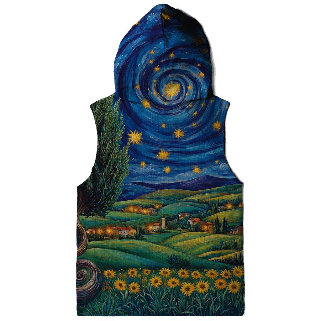 Van Gogh Inspired Starry Countryside designer hoodies