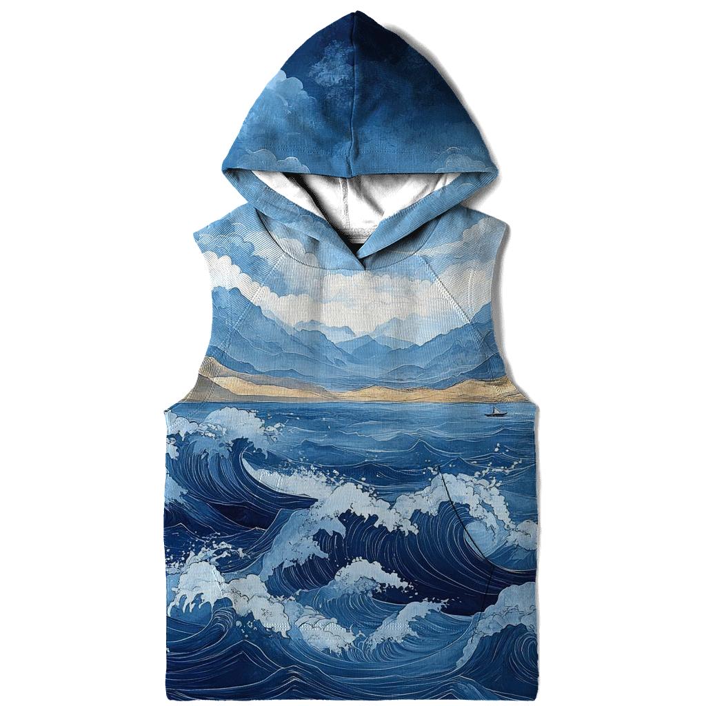 Hokusai Inspired Ocean Storm heavyweight hoodies