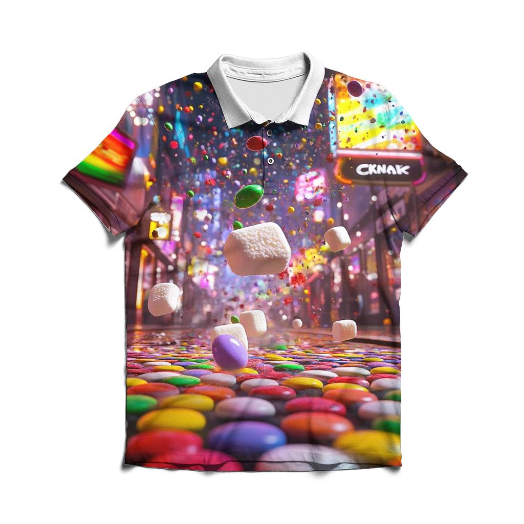 Skittle Meteor Shower personalized polo shirts
