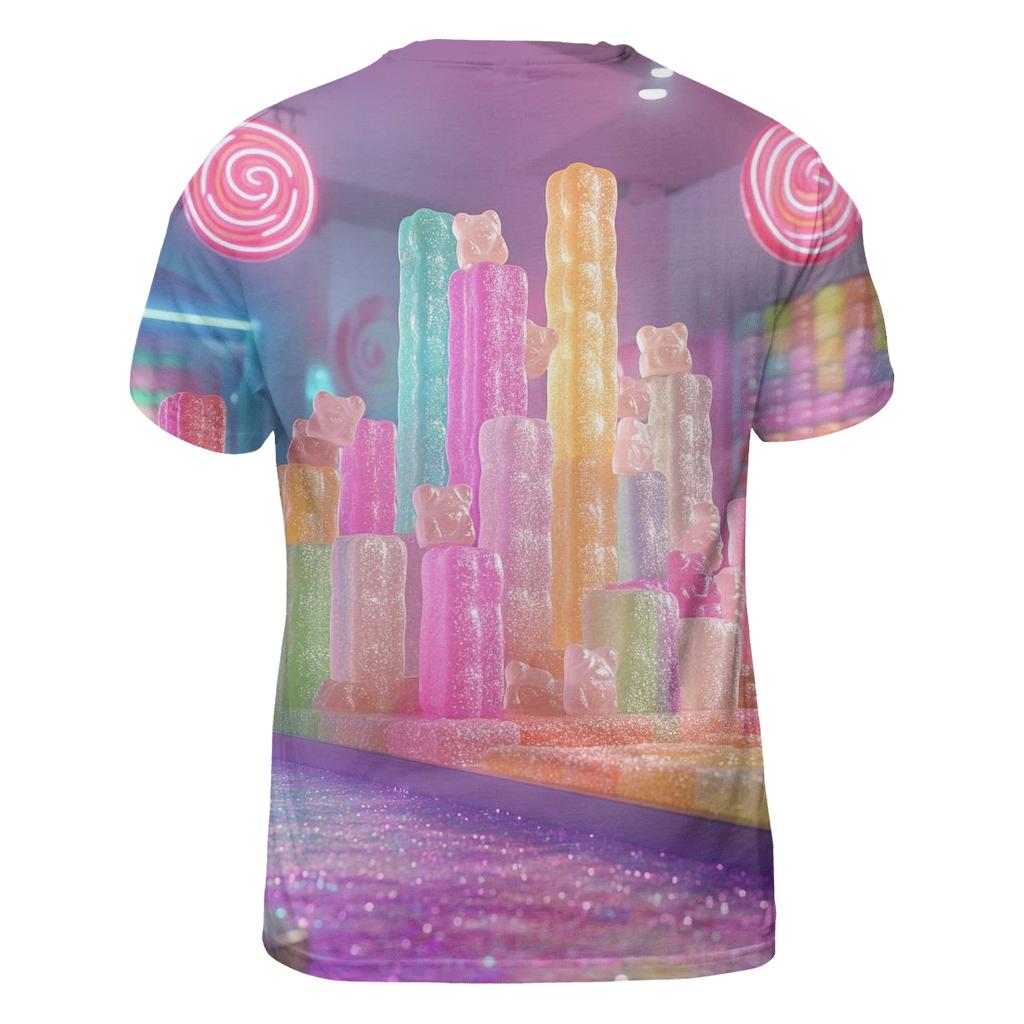 Neon Gummy Skyline vibrant all-over design tees