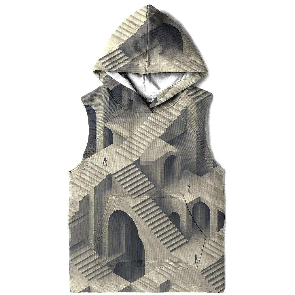 Escher Inspired Architectural Labyrinth premium hoodies