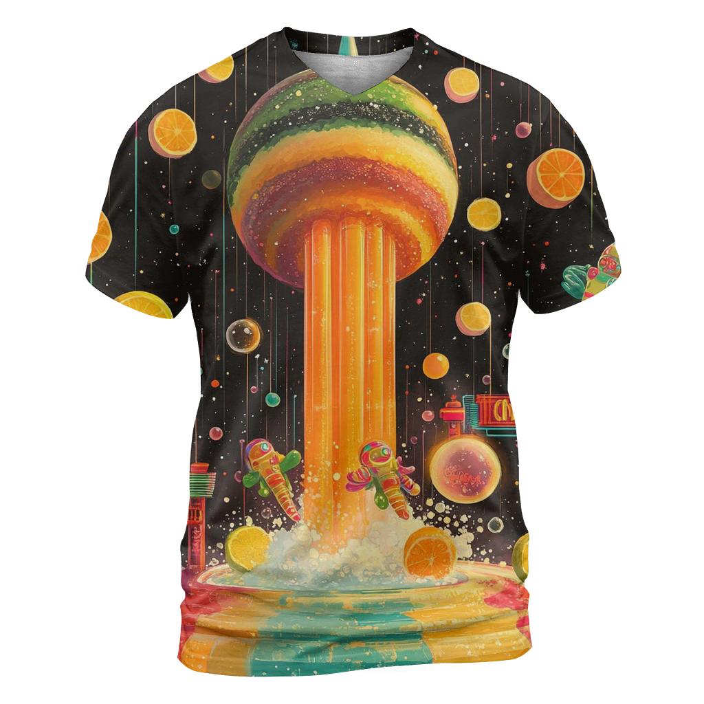 Soda Fountain Galaxy vibrant all-over design tees