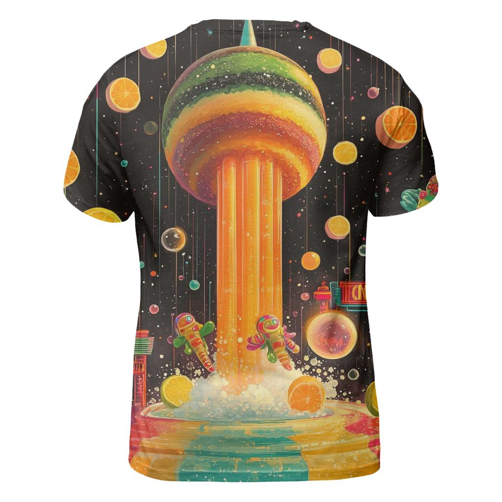 Soda Fountain Galaxy vibrant all-over design tees