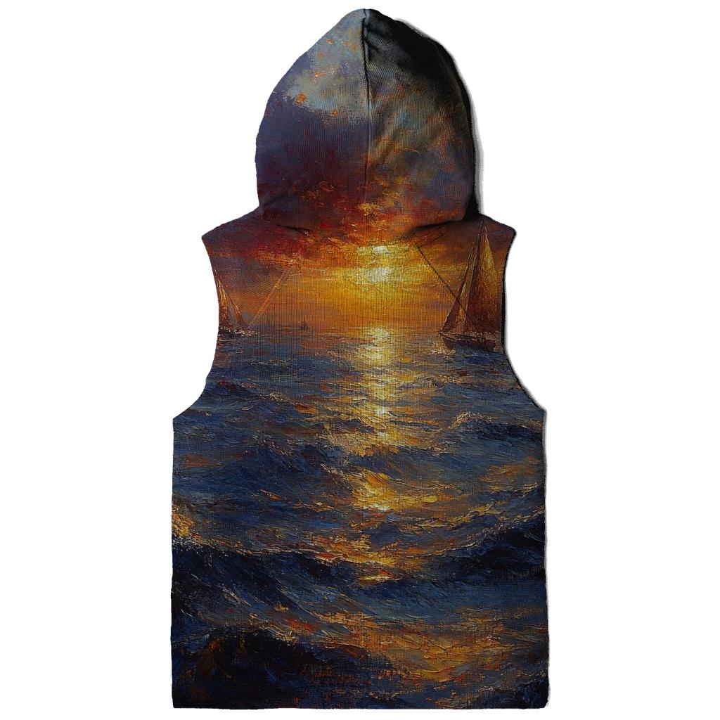Turner Inspired Storm At Sea Sunset hoodies fashion