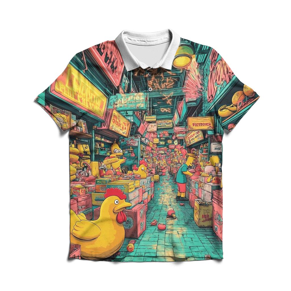 Flea Market Of Forgotten Gags branded logo polo shirts