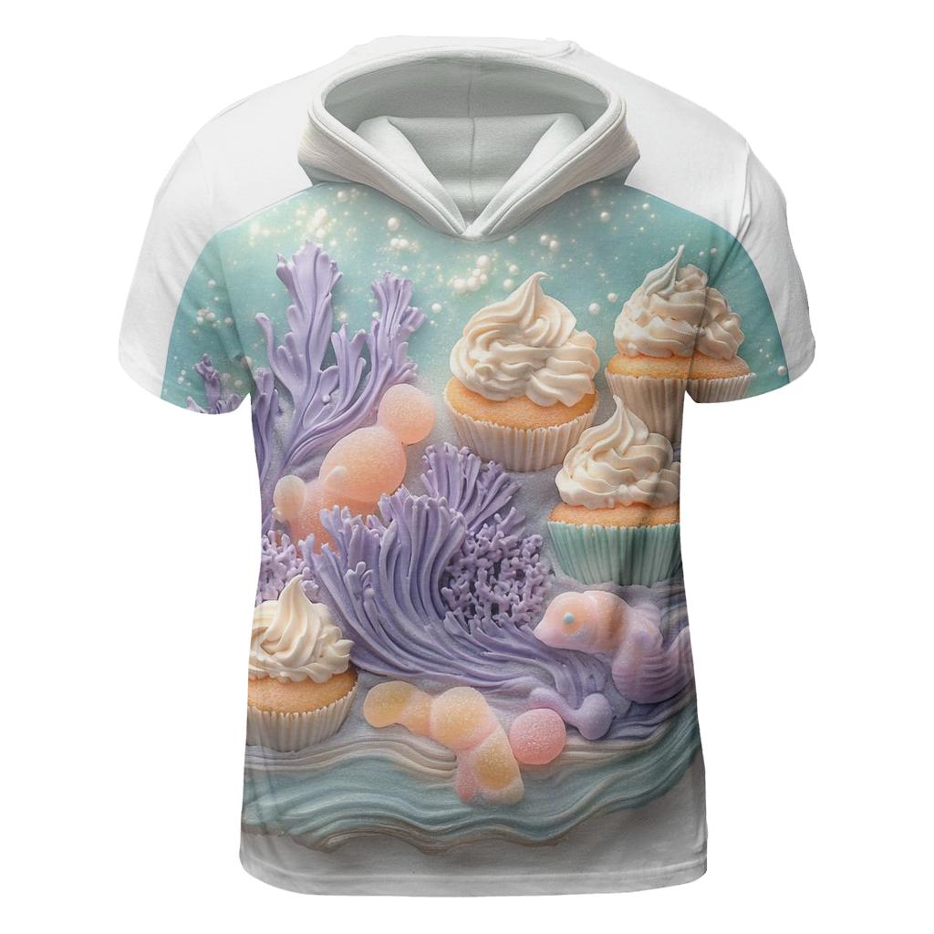 Midnight Cupcake Reef vibrant all-over design tees