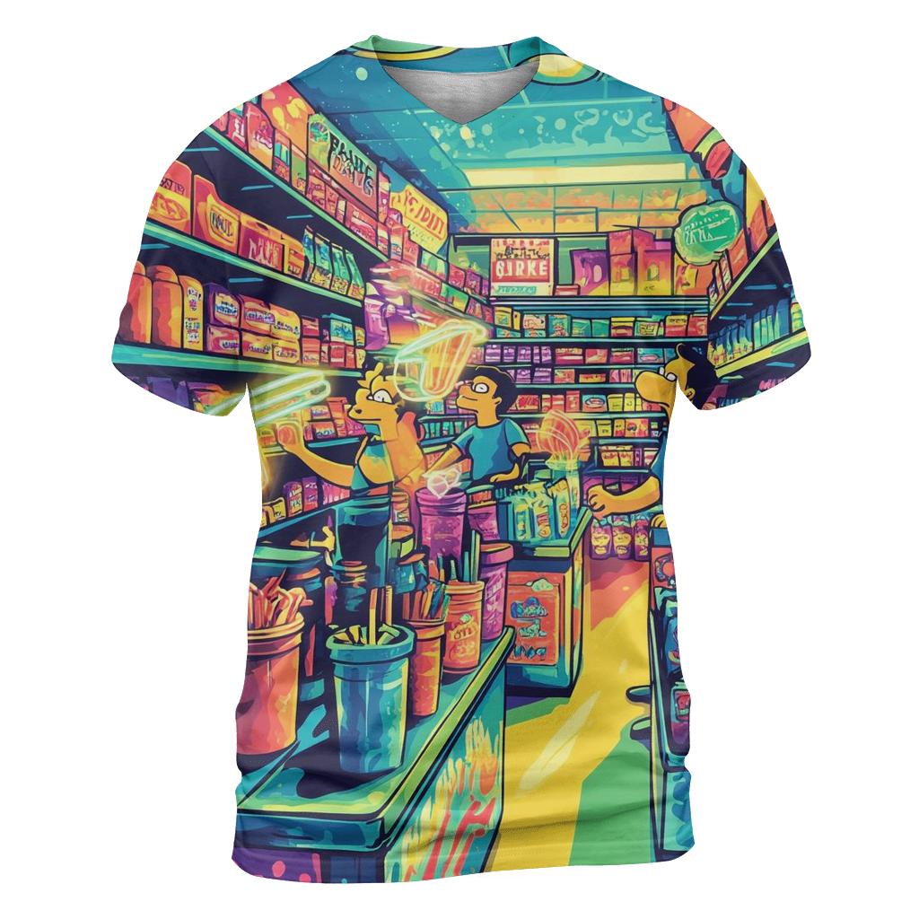 Kwik-E-Clip Art Bazaar artistic all-over print tops