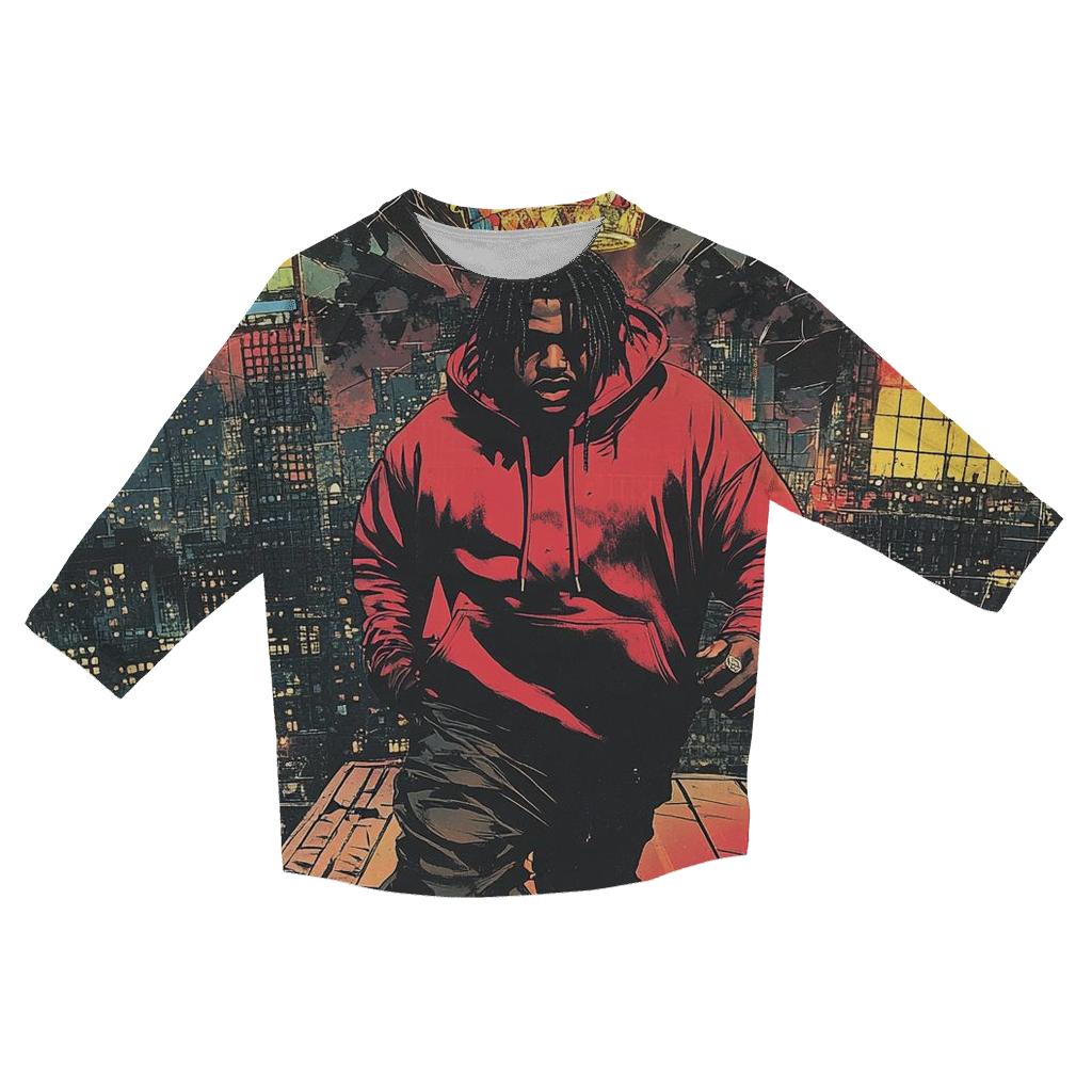 Biggie Skyline Mosaic personalized 3/4 sleeve tees