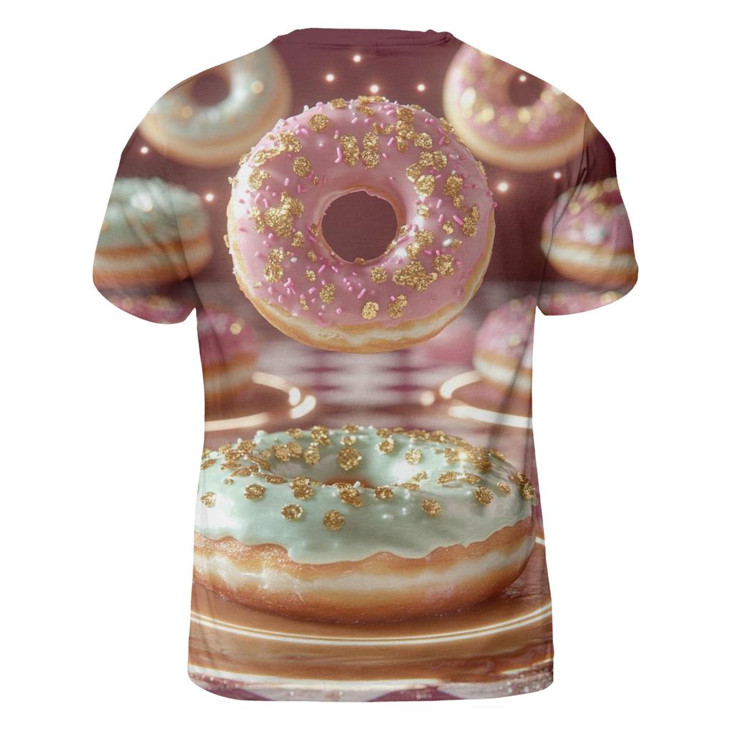 Gilded Donut Orbit artistic all-over print tops