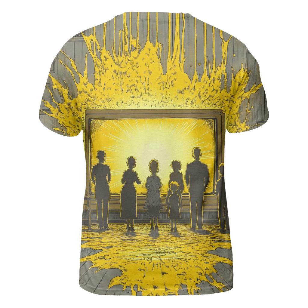 Retro TV Static Family Portrait creative print fashion shirts