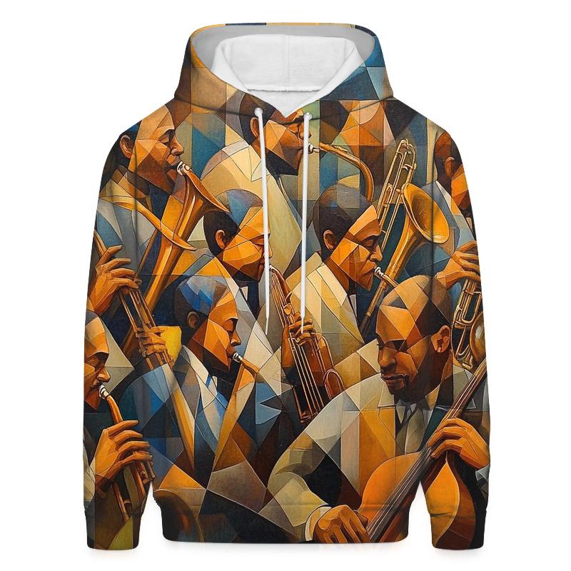 Picasso Inspired Abstract Musicians printed hoodies