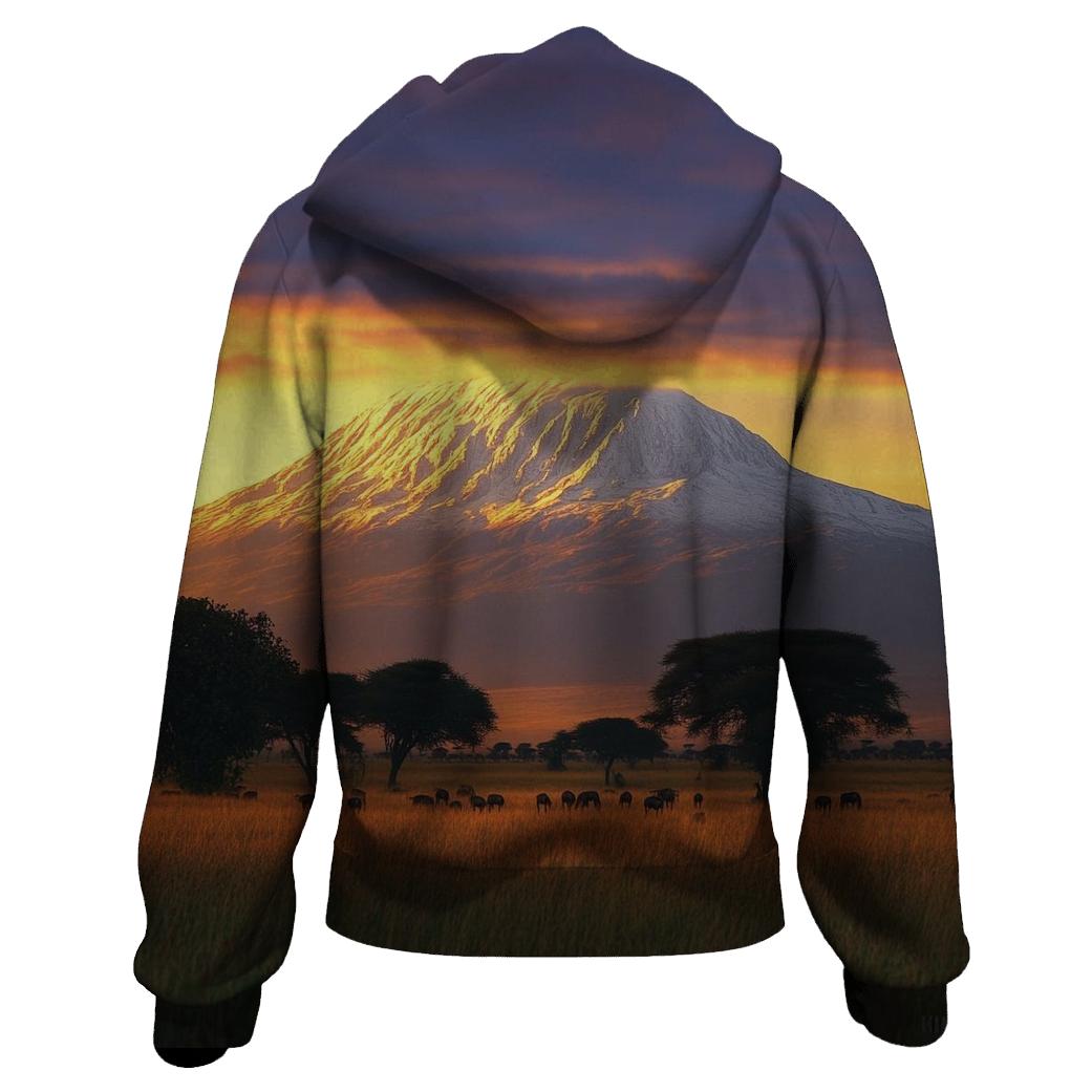 Mount Kilimanjaro - Tanzania zip-up hoodies