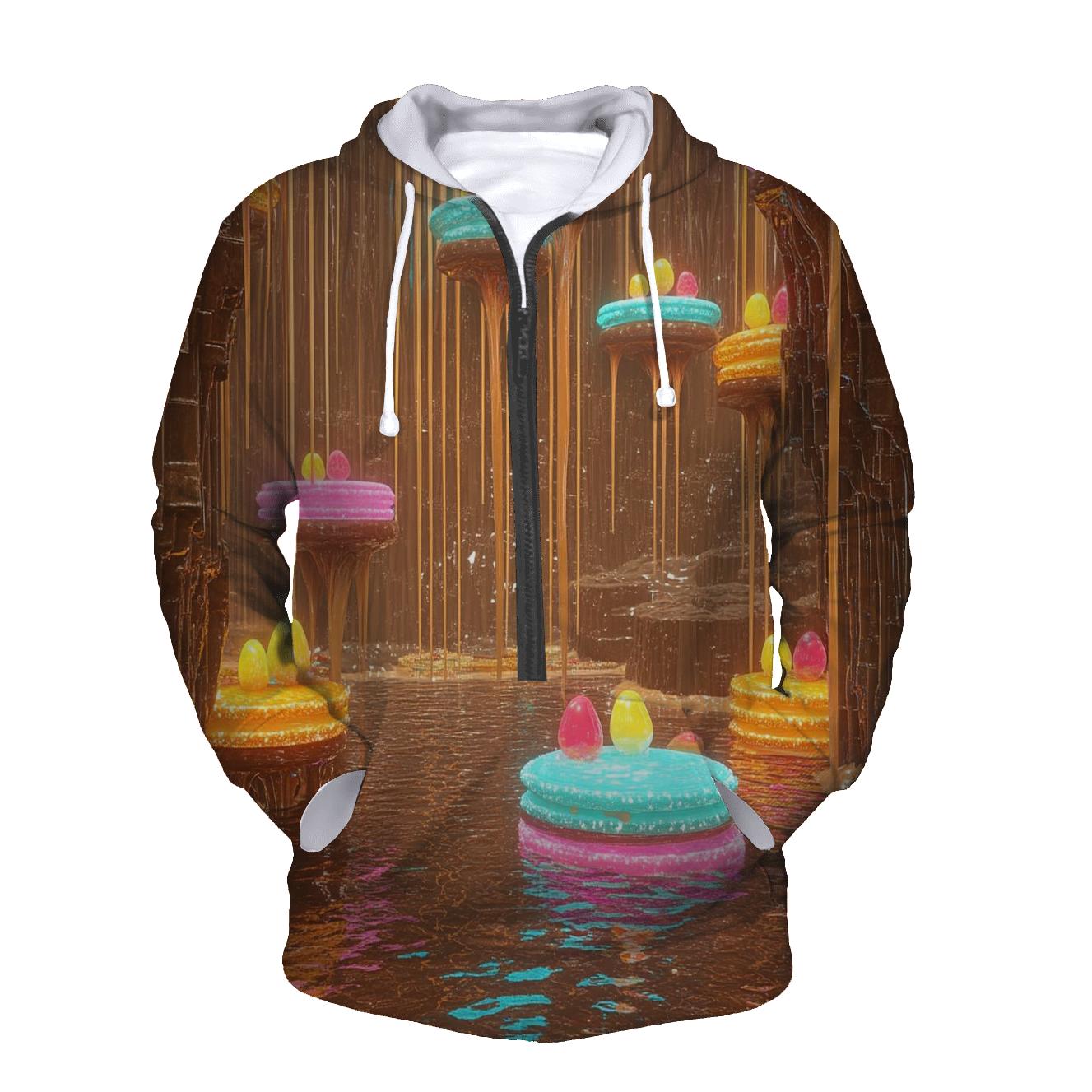 Chromatic Chocolate Cascade lightweight hoodies