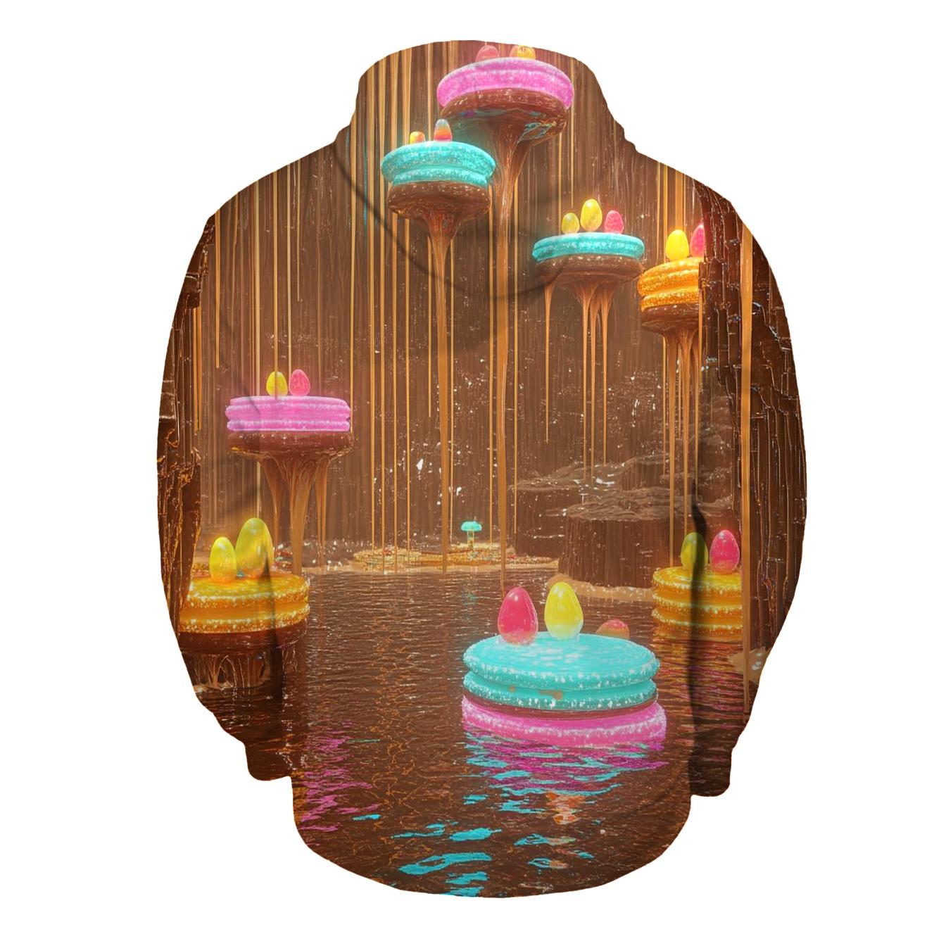 Chromatic Chocolate Cascade lightweight hoodies