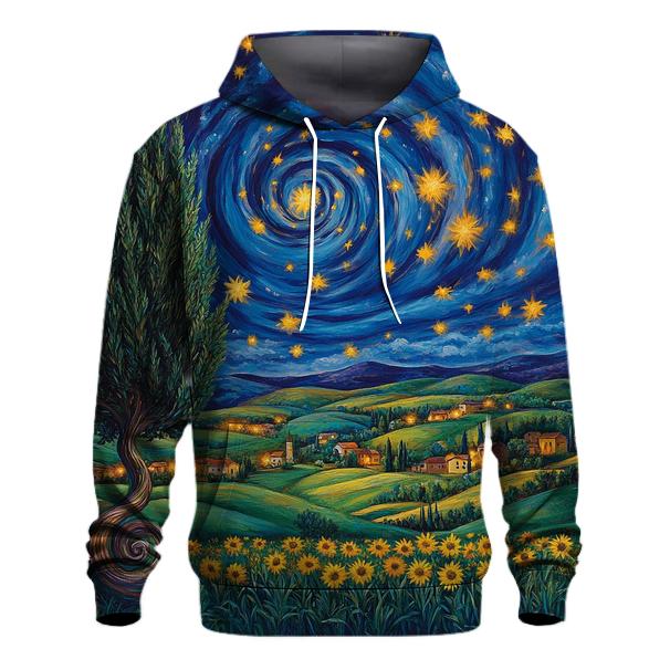 Van Gogh Inspired Starry Countryside hoodie designs