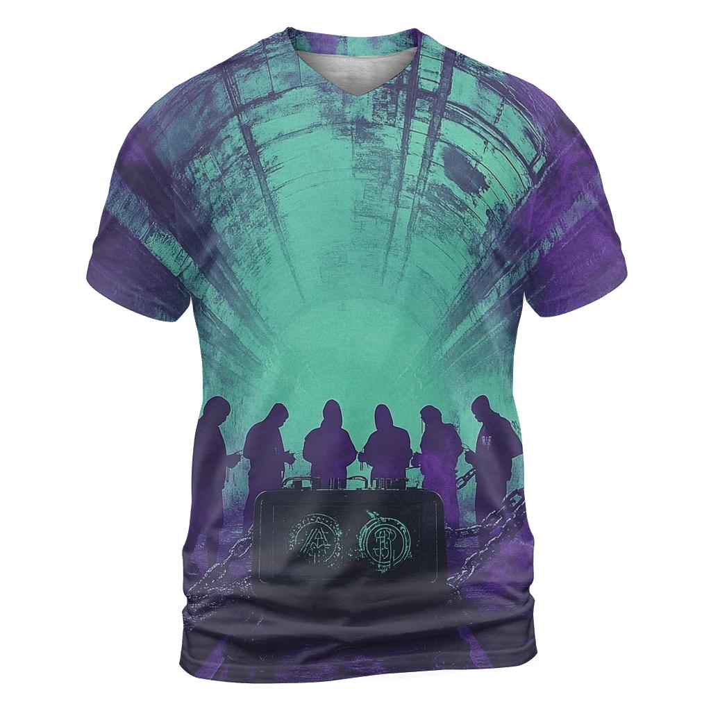 Wu Tang Shadow Cipher artistic all-over print tops
