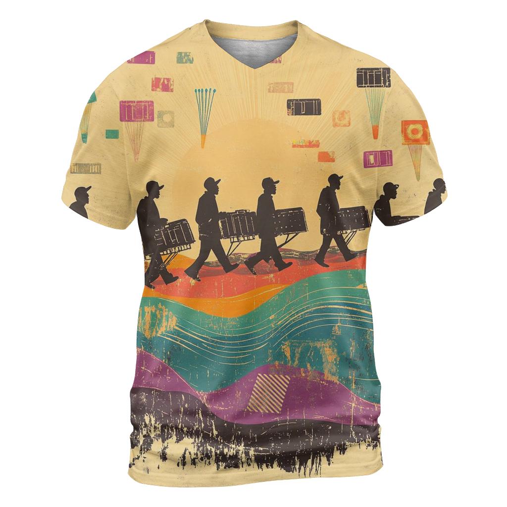 A Tribe Sound Caravan custom all-over print shirts