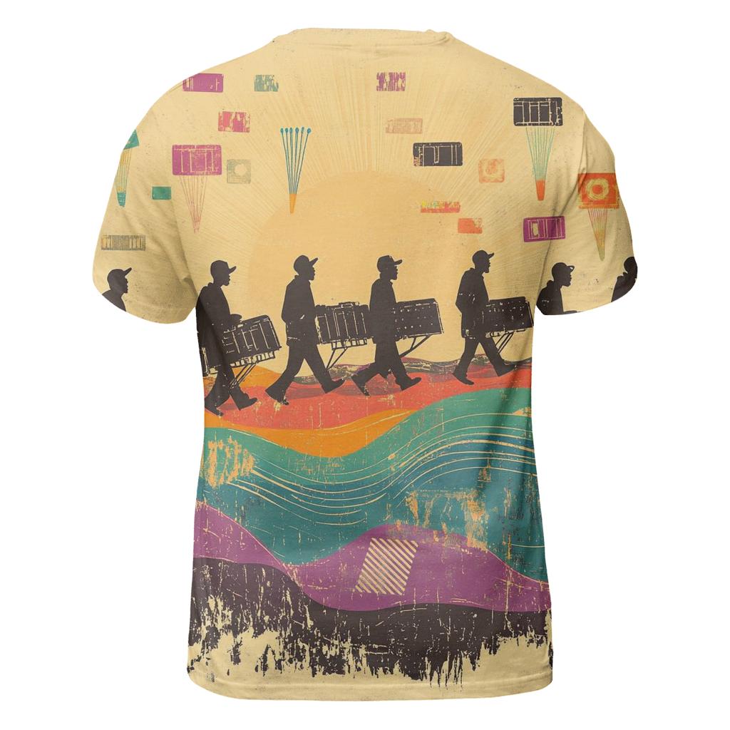 A Tribe Sound Caravan custom all-over print shirts