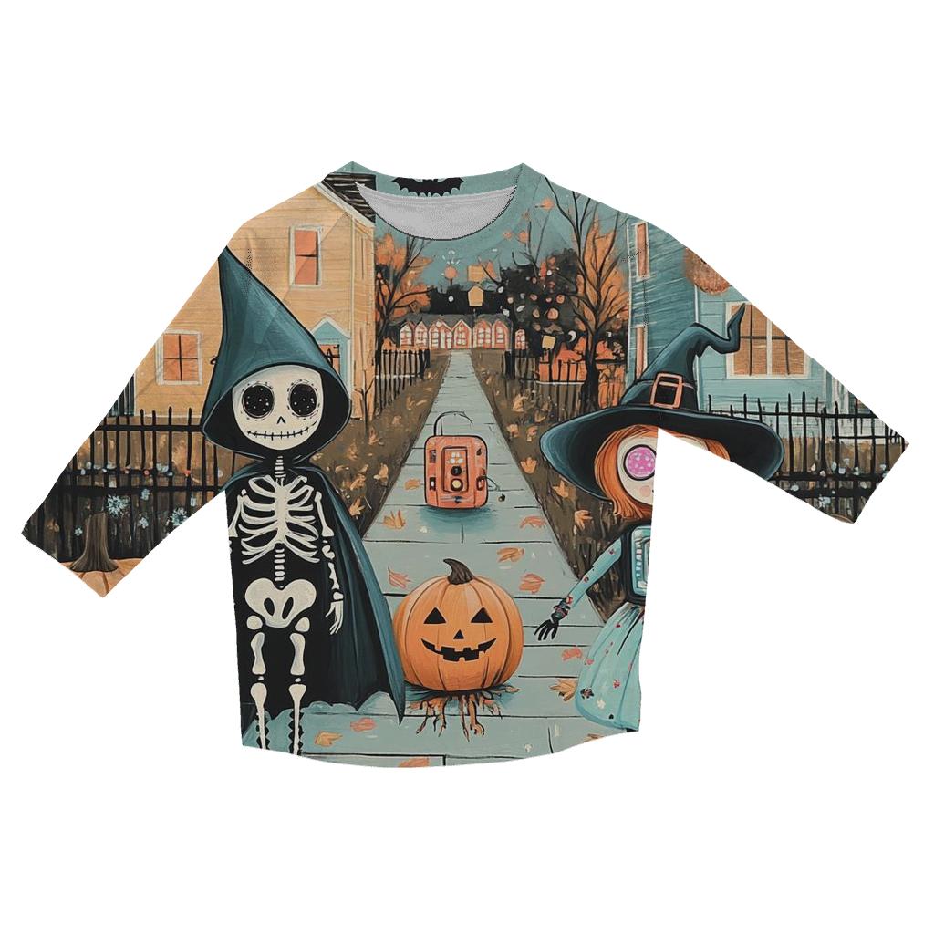 Catwalk Of Spooky Costumes personalized 3/4 sleeve tees