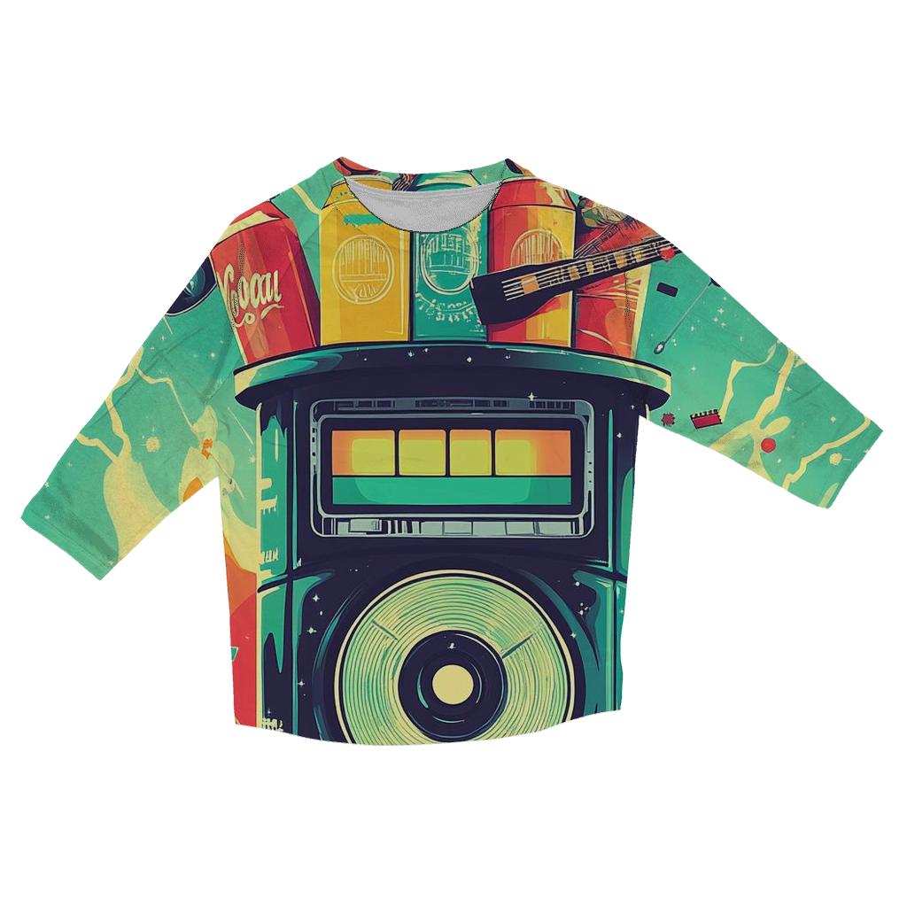 Time-Traveling Soda Pop Band personalized 3/4 sleeve tees