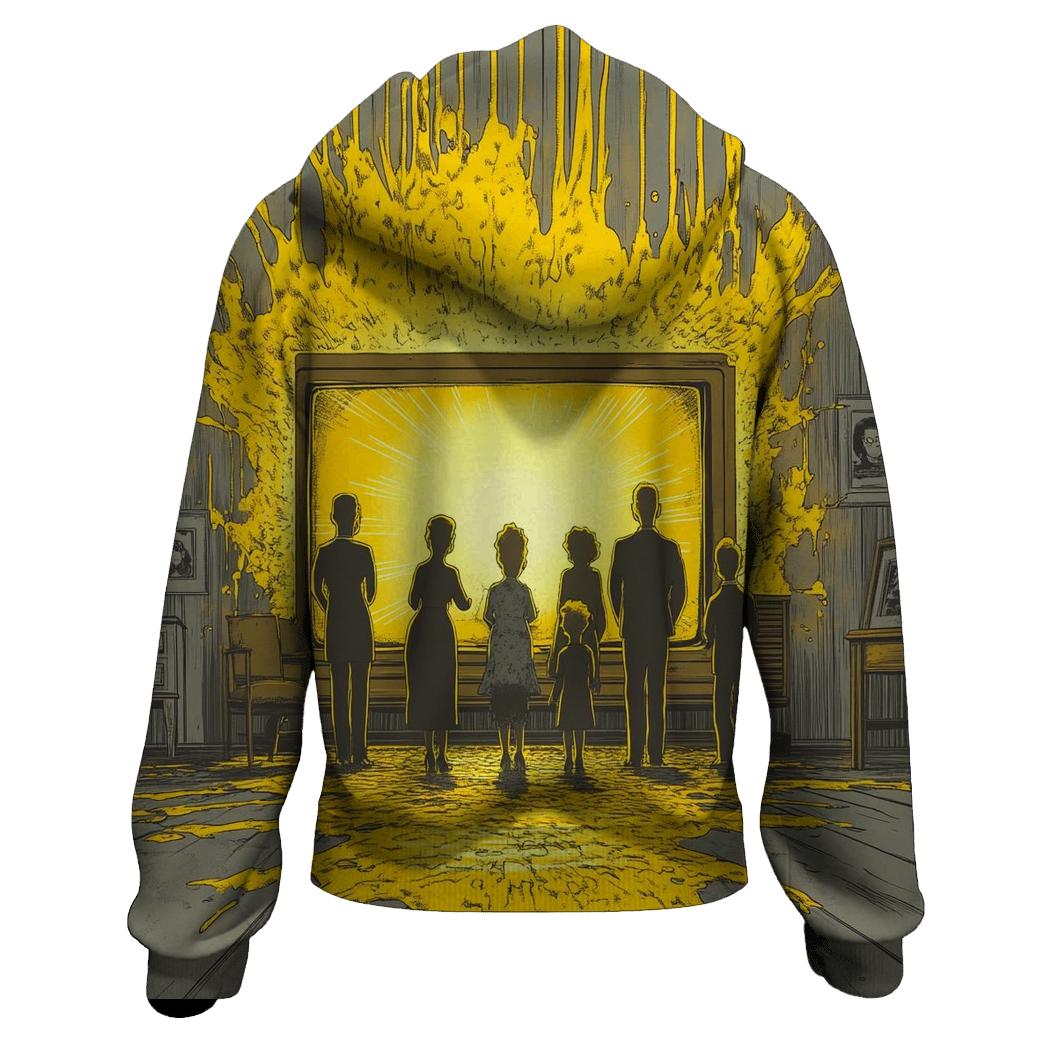 Retro TV Static Family Portrait hoodies fashion