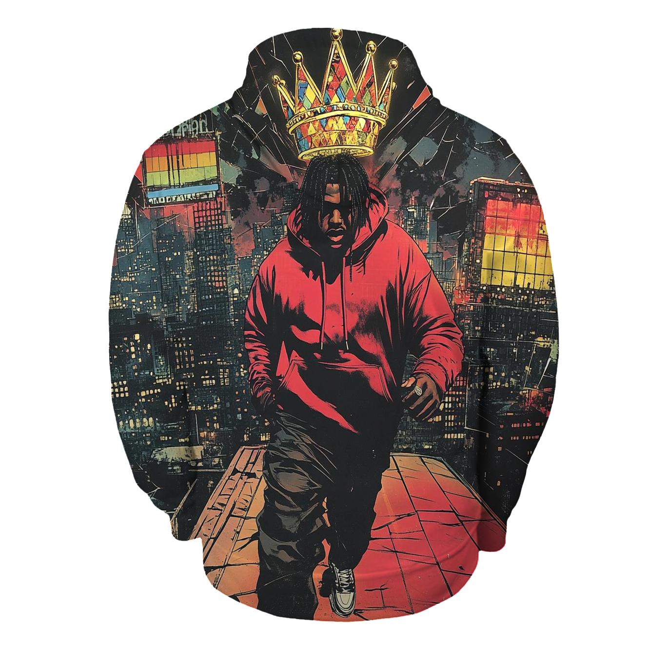 Biggie Skyline Mosaic printed hoodies