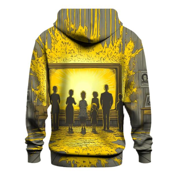 Retro TV Static Family Portrait zip-up hoodies