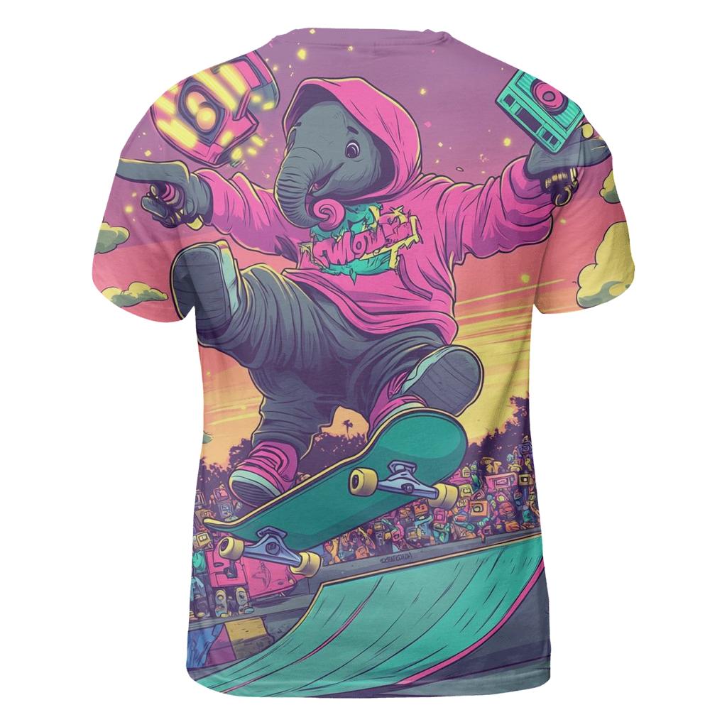 Neon Skateboard Circus unique graphic print tees