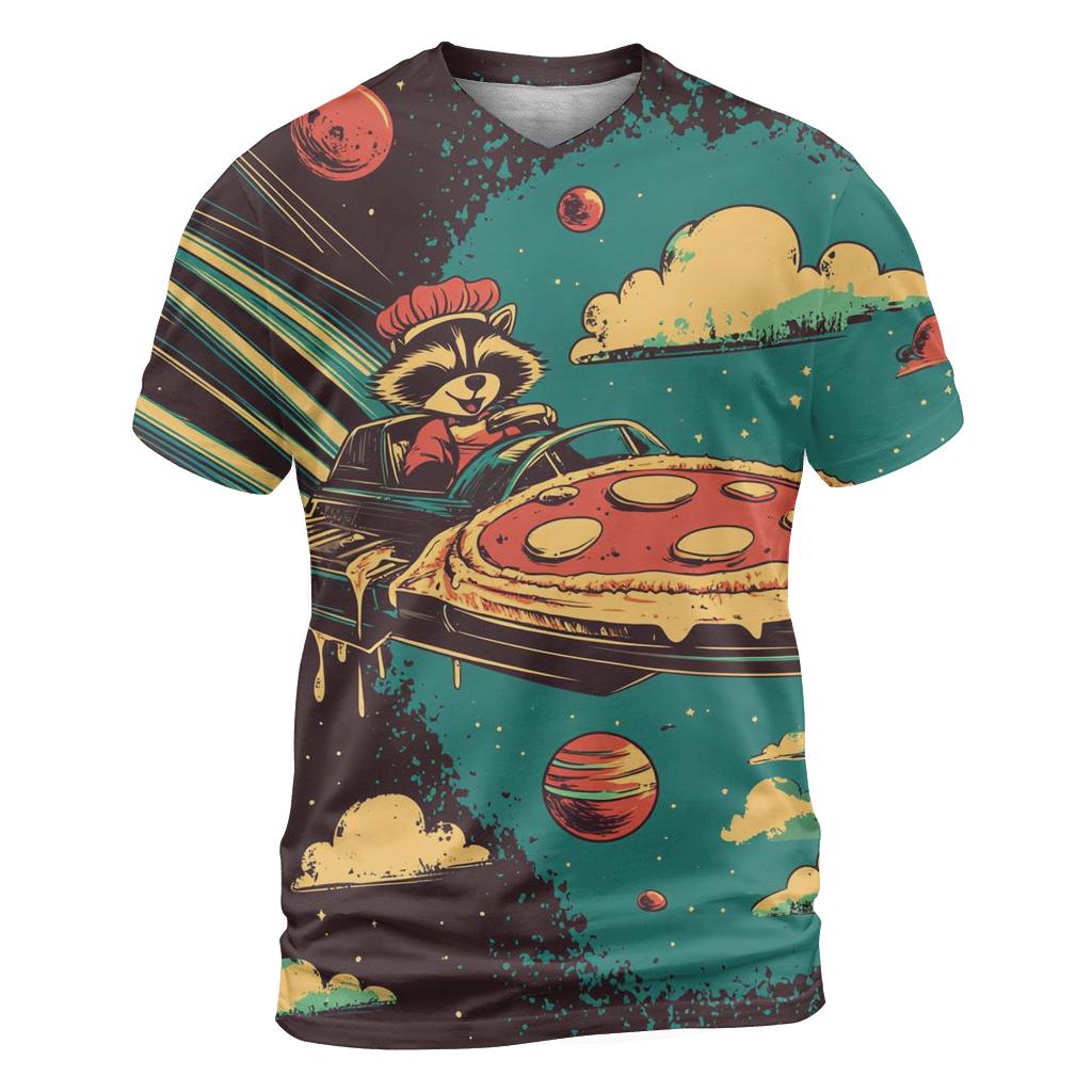 Cosmic Pizza Delivery trendy printed shirt styles