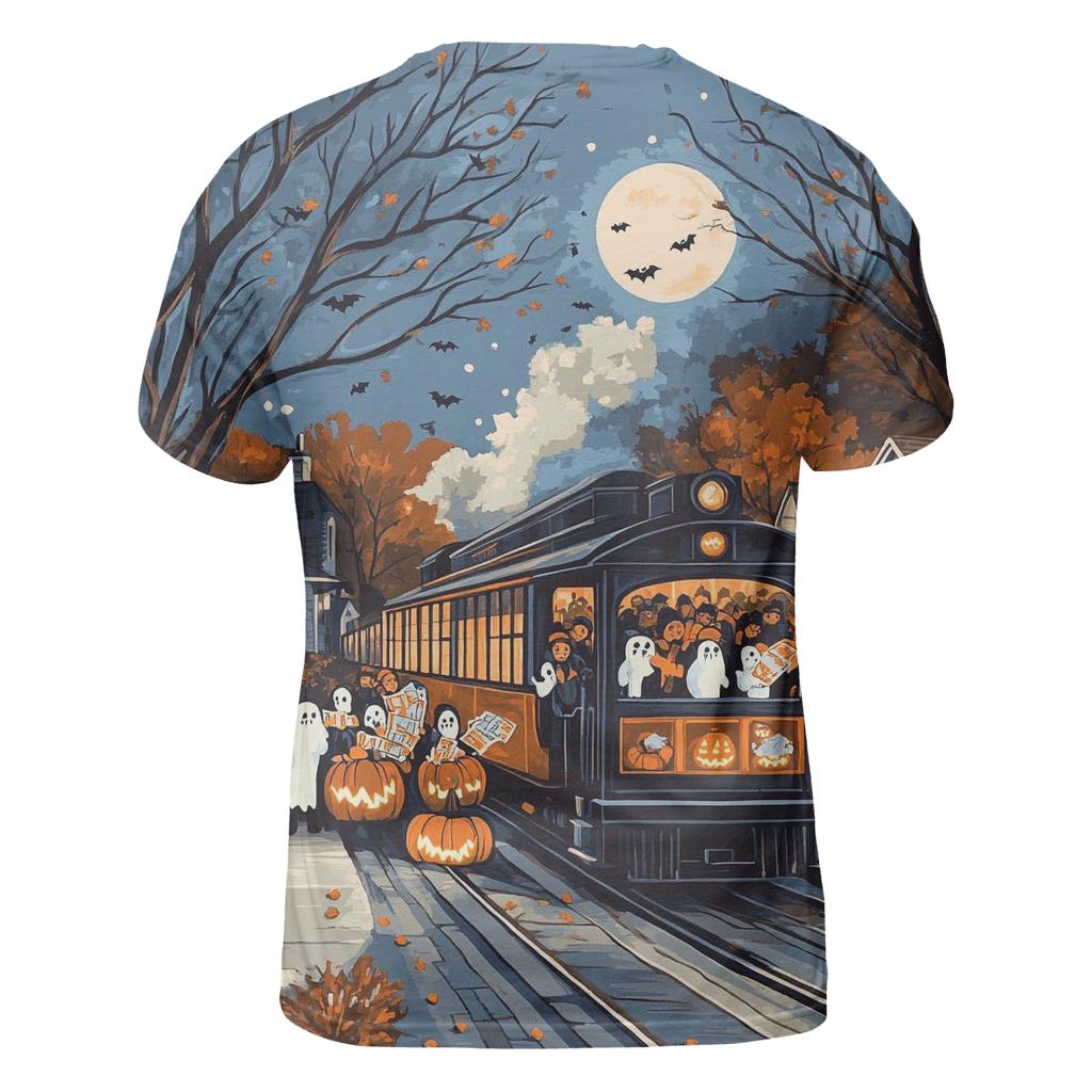 Trick-or-Treat Express Haunted unique graphic print tees