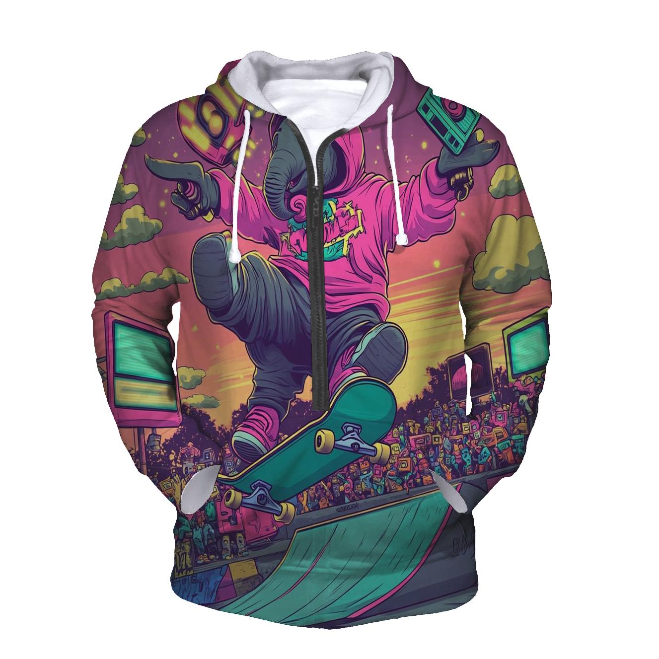 Neon Skateboard Circus hoodies fashion
