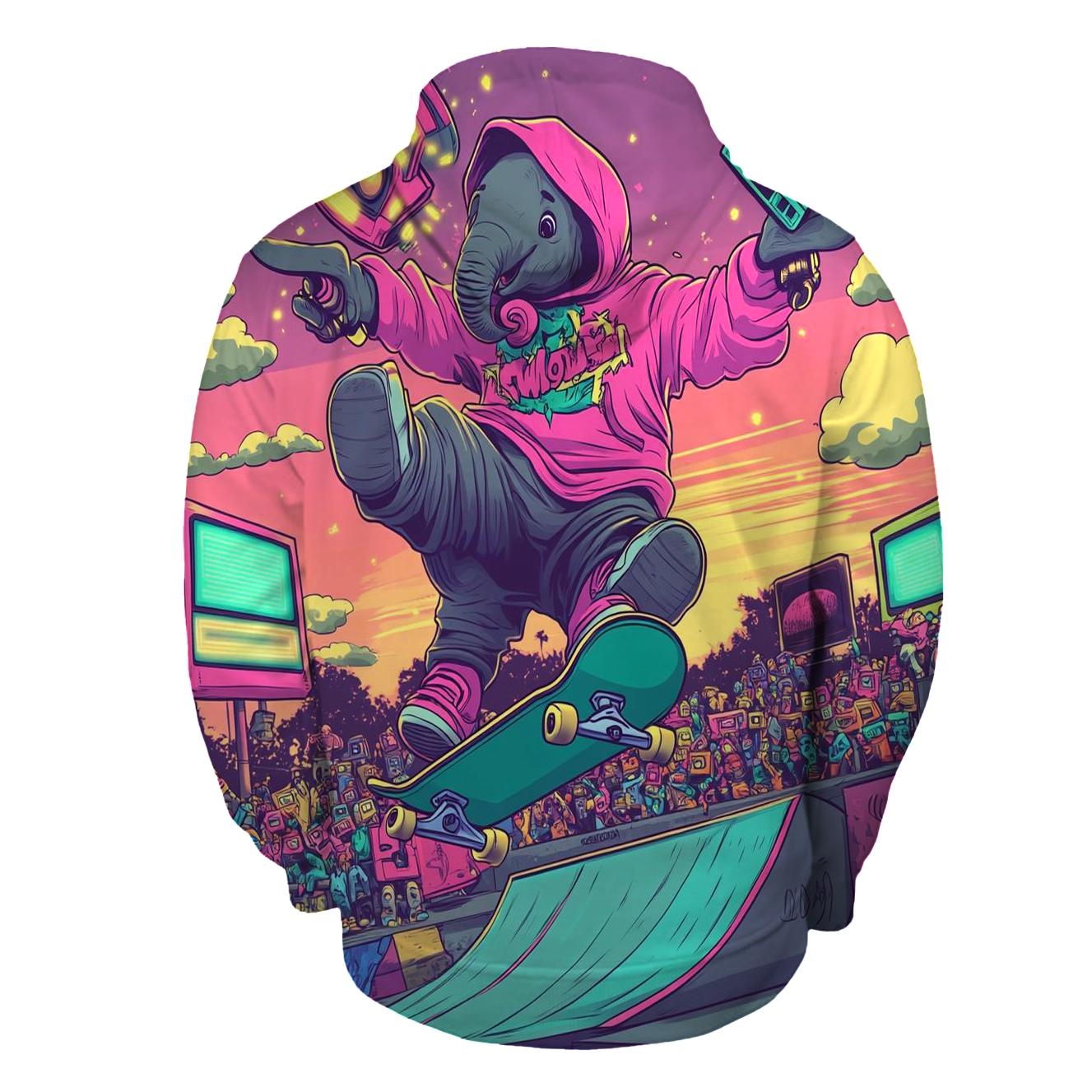 Neon Skateboard Circus hoodies fashion