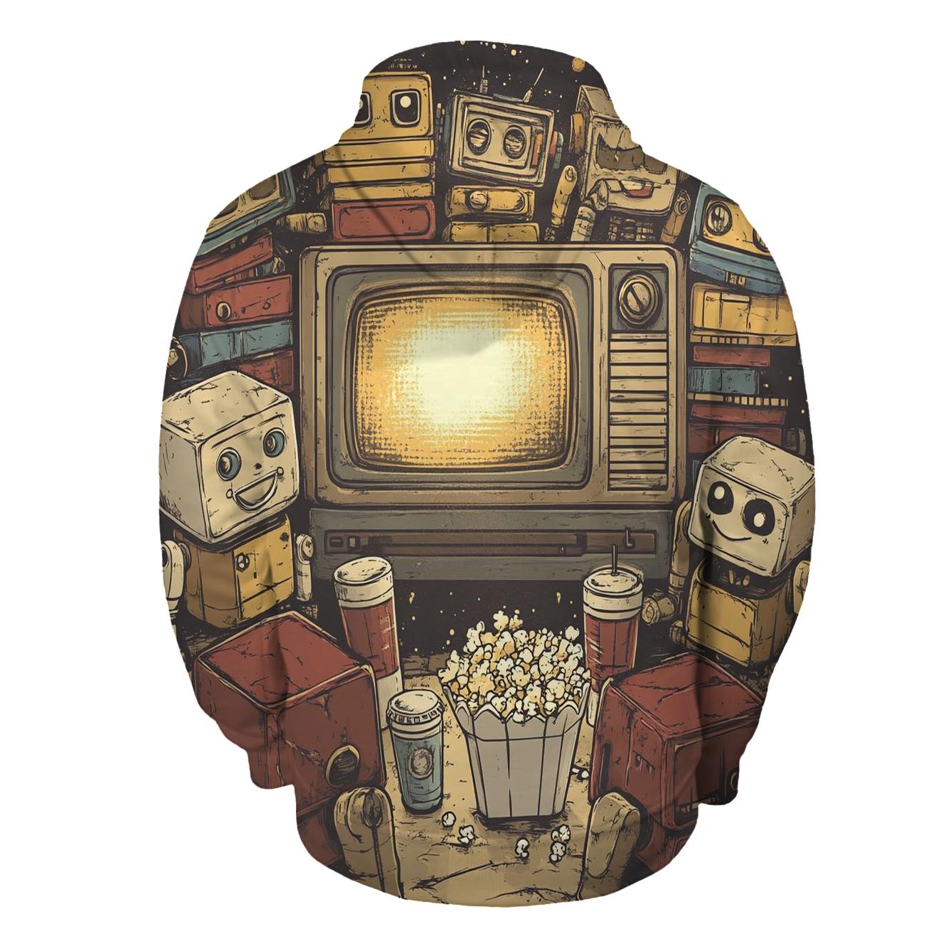 Retro TV Robot Reunion heavyweight hoodies