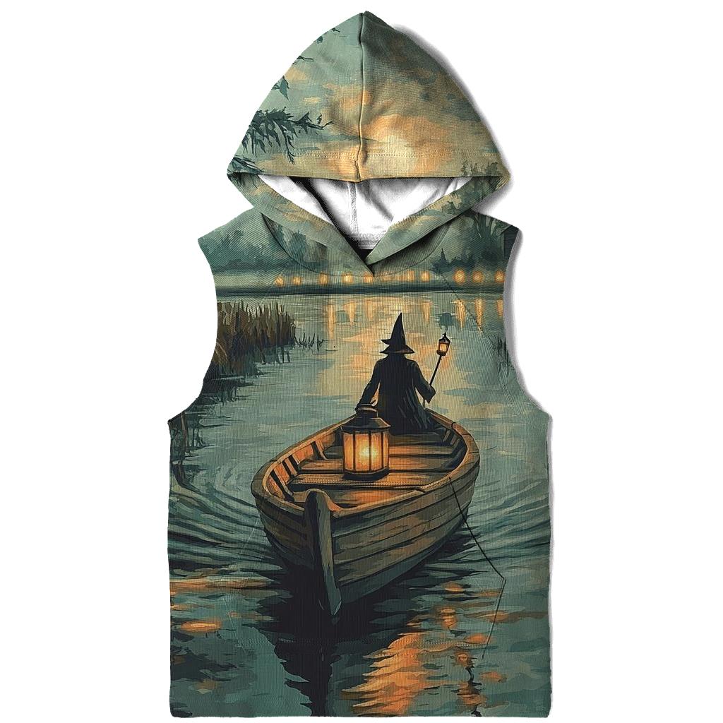 Lantern-Ferry Of The Spooky Marsh heavyweight hoodies