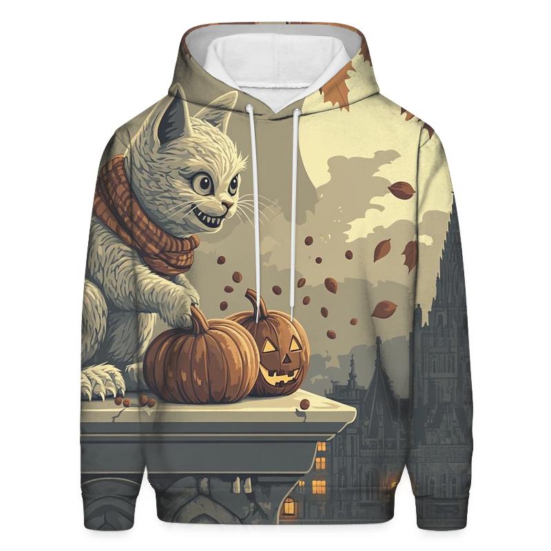 Grinning Gargoyle Balcony Halloween hoodie designs