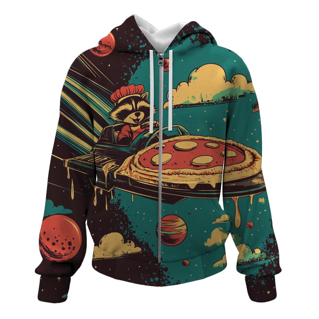 Cosmic Pizza Delivery premium hoodies
