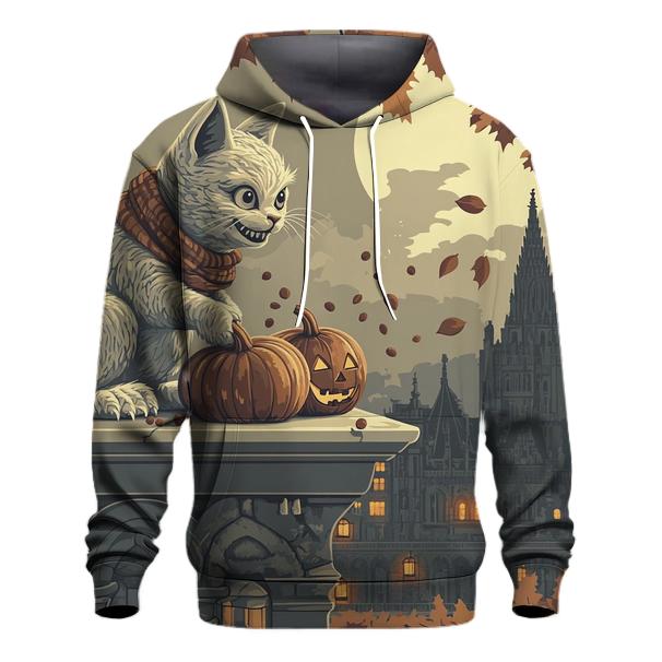 Grinning Gargoyle Balcony Halloween heavyweight hoodies