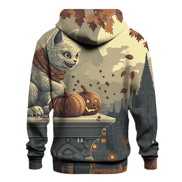 Grinning Gargoyle Balcony Halloween heavyweight hoodies